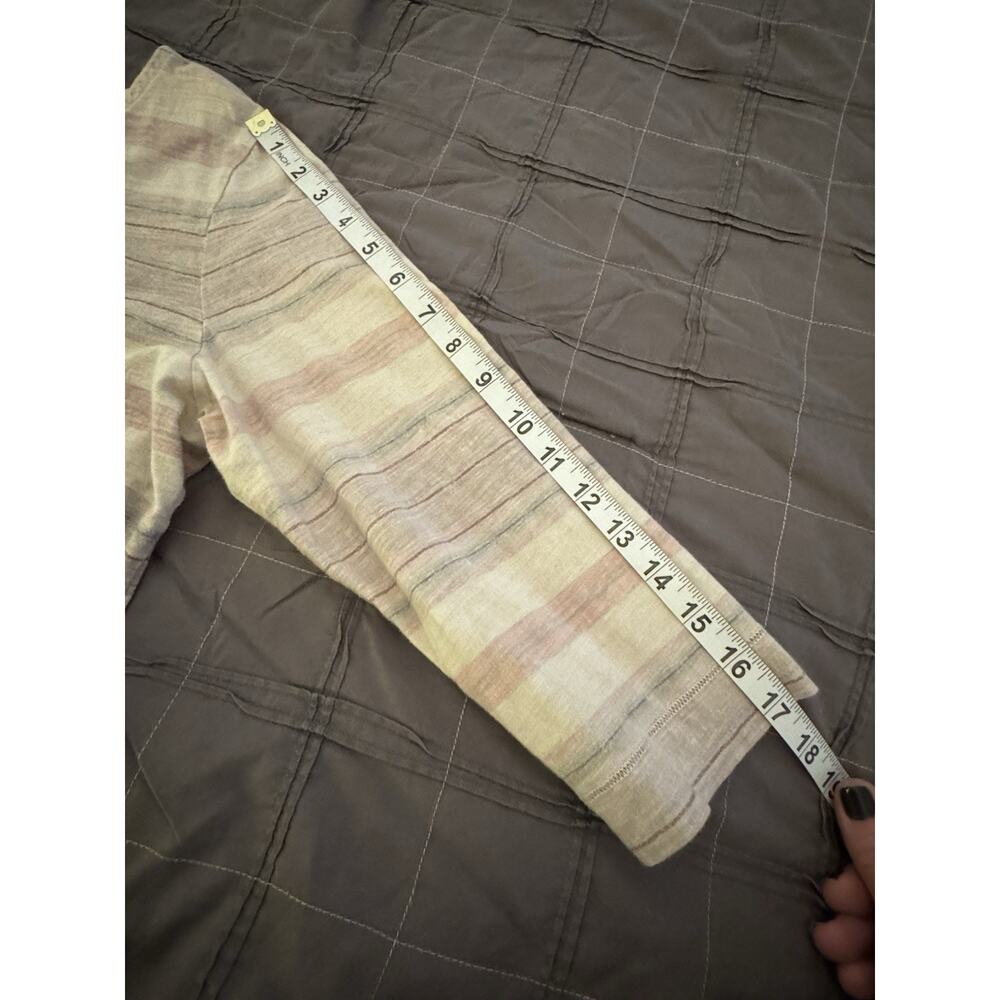 Laruen Ralph Lauren Womens 3/4 Sleeve Stripe Shirt Lace up Shirt Sz XL - Picture 9 of 10